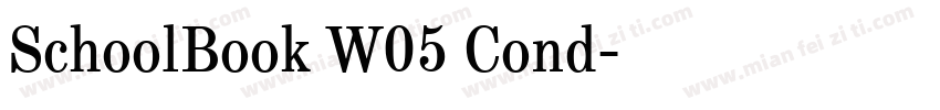 SchoolBook W05 Cond字体转换